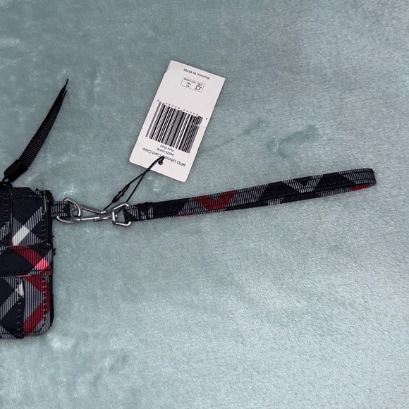 Vera Bradley Black and Red Plaid Wristlet - Picture 4 of 14